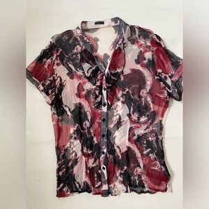100% silk button up by ISPIRI